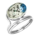 thumbnail image 1 of 925 Sterling Silver Women Jewelry Natural K2 Jasper Ring, 1 of 6