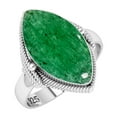 thumbnail image 1 of 925 Sterling Silver Women Jewelry Natural Kiwi Quartz Ring, 1 of 10