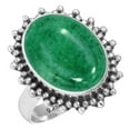 thumbnail image 1 of 925 Sterling Silver Women Jewelry Natural Kiwi Quartz Ring, 1 of 6