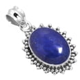 thumbnail image 1 of 925 Sterling Silver Women Jewelry Natural Lapis Pendant, 1 of 4