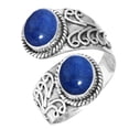 thumbnail image 1 of 925 Sterling Silver Women Jewelry Natural Lapis Ring, 1 of 6