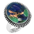 thumbnail image 1 of 925 Sterling Silver Women Jewelry Natural Mohave Azurite Ring, 1 of 6
