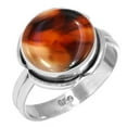 thumbnail image 1 of 925 Sterling Silver Women Jewelry Natural Montana Agate Ring, 1 of 6