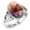 thumbnail image 1 of 925 Sterling Silver Women Jewelry Natural Mookaite Ring, 1 of 6