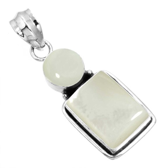 925 Sterling Silver Women Jewelry Natural Mother Of Pearl Pendant