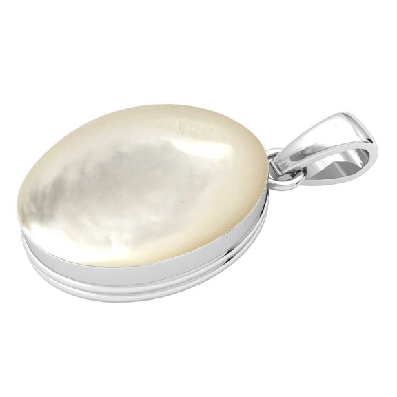 925 Sterling Silver Women Jewelry Natural Mother Of Pearl Pendant