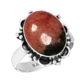 thumbnail image 1 of 925 Sterling Silver Women Jewelry Natural Rhodonite Ring, 1 of 6