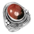 thumbnail image 1 of 925 Sterling Silver Women Jewelry Natural Rhodonite Ring, 1 of 6