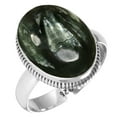 thumbnail image 1 of 925 Sterling Silver Women Jewelry Natural Seraphinite Ring, 1 of 6