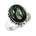 thumbnail image 1 of 925 Sterling Silver Women Jewelry Natural Seraphinite Ring, 1 of 6
