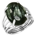 thumbnail image 1 of 925 Sterling Silver Women Jewelry Natural Seraphinite Ring, 1 of 6
