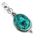thumbnail image 1 of 925 Sterling Silver Women Jewelry Natural Shattuckite Pendant, 1 of 4