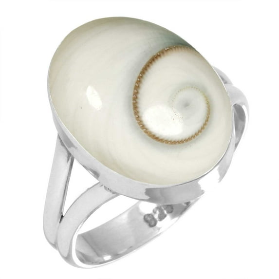 925 Sterling Silver Women Jewelry Natural Shiva Eye Ring