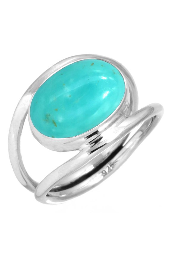 925 Sterling Silver Women Jewelry Natural Smithsonite Ring