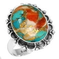 thumbnail image 1 of 925 Sterling Silver Women Jewelry Natural Spiny Oyster Ring, 1 of 6