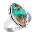thumbnail image 1 of 925 Sterling Silver Women Jewelry Natural Spiny Oyster Ring, 1 of 6