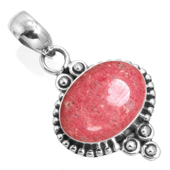 925 Sterling Silver Women Jewelry Natural Thulith Pendant
