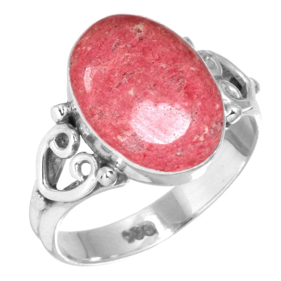 925 Sterling Silver Women Jewelry Natural Thulith Ring