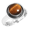 thumbnail image 1 of 925 Sterling Silver Women Jewelry Natural Tiger Eye Ring, 1 of 6