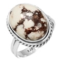 thumbnail image 1 of 925 Sterling Silver Women Jewelry Natural Wild Horse Ring, 1 of 6