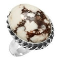 thumbnail image 1 of 925 Sterling Silver Women Jewelry Natural Wild Horse Ring, 1 of 6