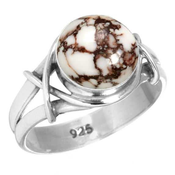 925 Sterling Silver Women Jewelry Natural Wild Horse Ring