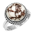 thumbnail image 1 of 925 Sterling Silver Women Jewelry Natural Wild Horse Ring, 1 of 6