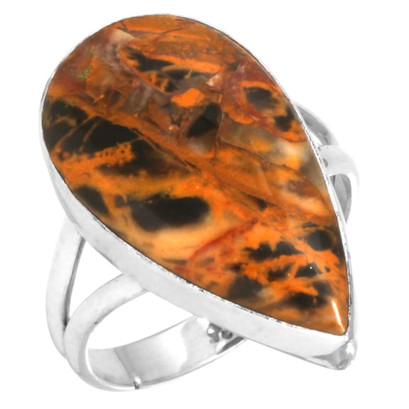 925 Sterling Silver Women Jewelry Pilbara Jasper Ring