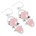 thumbnail image 1 of 925 Sterling Silver Women Jewelry Rose Quartz Earring, 1 of 4