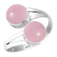 thumbnail image 1 of 925 Sterling Silver Women Jewelry Rose Quartz Ring, 1 of 5