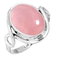 thumbnail image 1 of 925 Sterling Silver Women Jewelry Rose Quartz Ring, 1 of 5