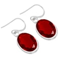 thumbnail image 1 of 925 Sterling Silver Women Jewelry Ruby Simulated Earring, 1 of 4