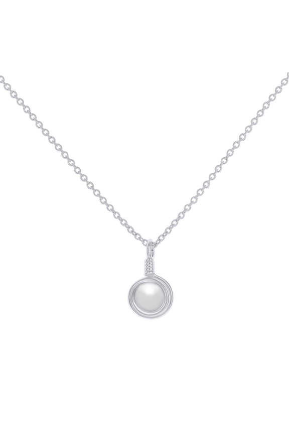 925 Sterling Silver Women Natural White Agate Fashion Charm Necklace Size 16 + 2 Inches