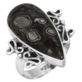 thumbnail image 1 of 925 Sterling Silver Women Ring Crown Of Silver Psilomelane, 1 of 4
