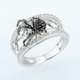 thumbnail image 1 of 925 Sterling Silver Women's Creative Retro Stereo Black Spider Web Ring Fashion Trend Accessories Hip Hop Party Rings Women's Zodiac Rings AAA Cubic Zirconia Engagement Wedding Rings, 1 of 4