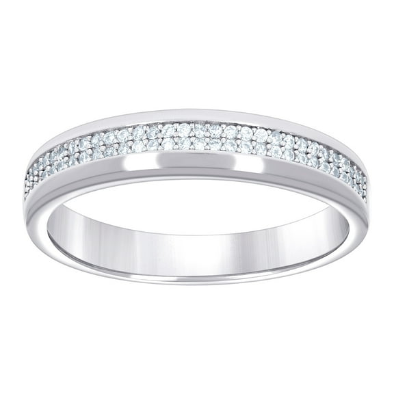 925 Sterling Silver Womens 0.30ct Moissanite Fashion Wedding Band Ring 4.9mm Long Size 9 Wedding Band for Women and Men