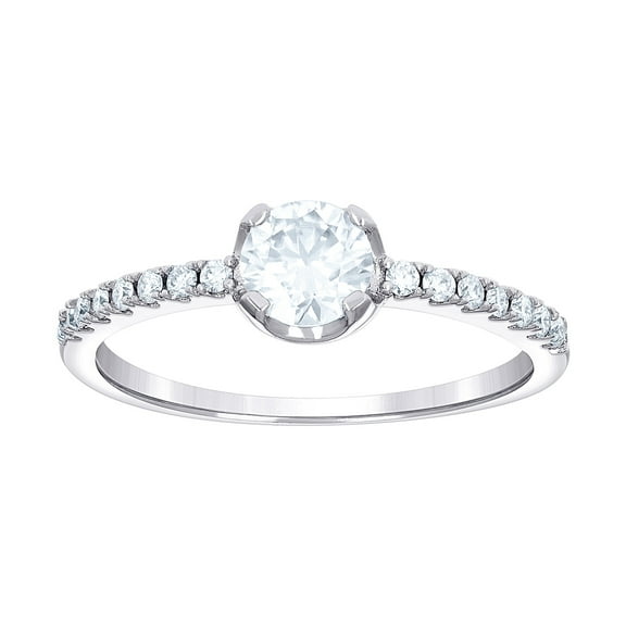 925 Sterling Silver Womens 0.67ct Moissanite Engagement Ring 3.8mm Long Size 6 Engagement Ring for Women