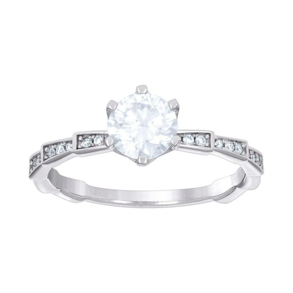 925 Sterling Silver Womens 1.27ct Moissanite Fashion Engagement Ring 7.7mm Long Size 8 Engagement Ring for Women