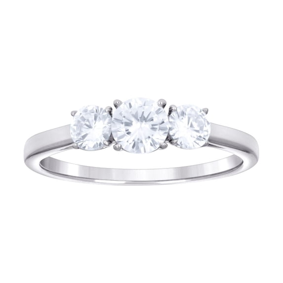 925 Sterling Silver Womens Cubic Zirconia Engagement Ring 4.8mm Wide Size 8 Engagement Ring for Women