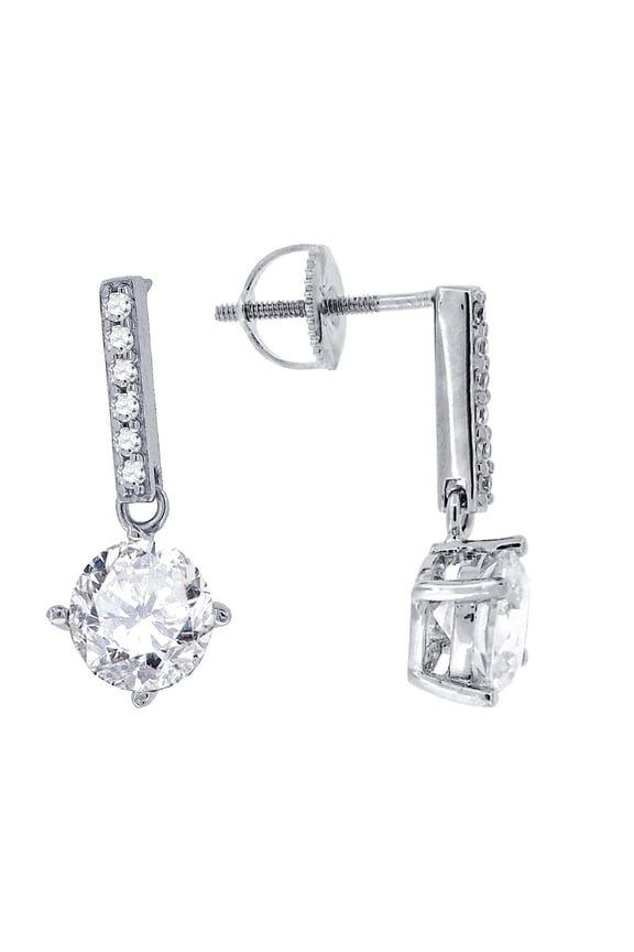 925 Sterling Silver Womens Cubic Zirconia Fashion Danglers Earrings Dangle Earring for Women