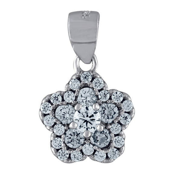 925 Sterling Silver Womens Cubic Zirconia Five Pointed Star Charm Pendant Necklace Pendant for Women