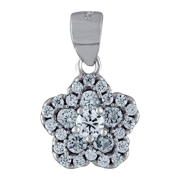 925 Sterling Silver Womens Cubic Zirconia Five Pointed Star Charm Pendant Necklace Pendant for Women