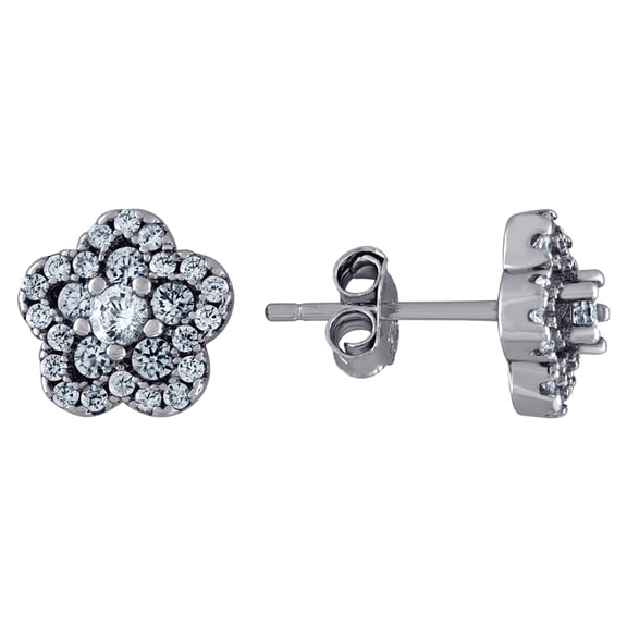 925 Sterling Silver Womens Cubic Zirconia Five Pointed Star Stud Earrings Stud Earring for Women