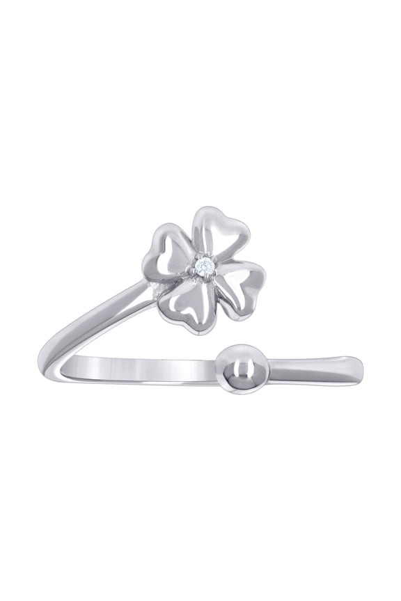 925 Sterling Silver Womens Cubic Zirconia Flower Fashion Ring 12mm Wide Size 7 Ring for Women