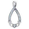 thumbnail image 1 of 925 Sterling Silver Womens Cubic Zirconia Infinity Irish Claddagh Celtic Trinity Knot Charm Pendant Necklace Pendant for, 1 of 2