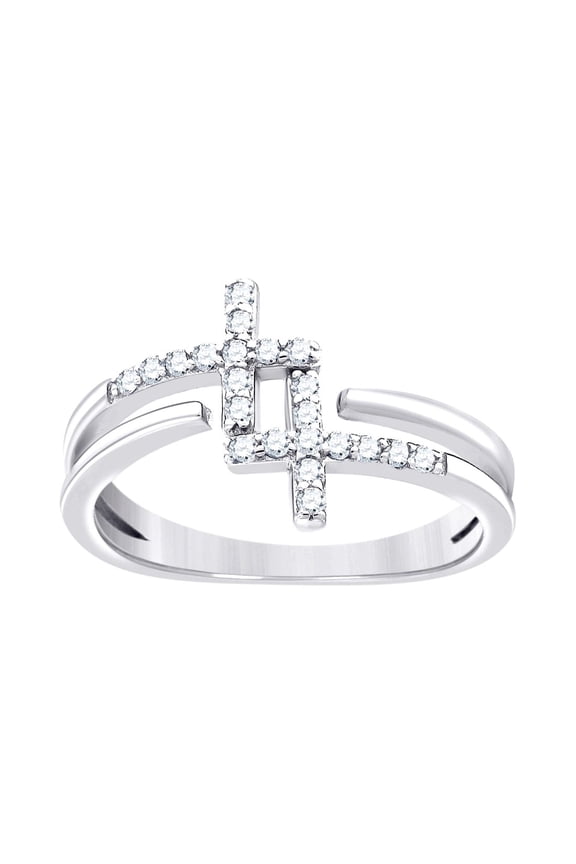 925 Sterling Silver Womens Cubic Zirconia Religious Double Cross Adjustable toe ring Size 7 toe ring for Women
