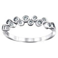 thumbnail image 1 of 925 Sterling Silver Womens Cubic Zirconia Semi-eternity Wedding Band Ring Size 7 3.5mm Lo Eternity Ring for Women and Me, 1 of 2