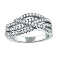 thumbnail image 1 of 925 Sterling Silver Womens Cubic Zirconia Twisted Fashion Ring Size 8 Ring for Women, 1 of 2