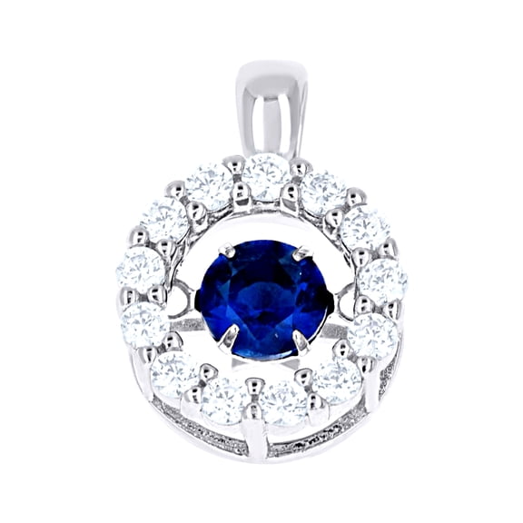 925 Sterling Silver Womens Cubic-Zirconia Flower Fashion Pendant
