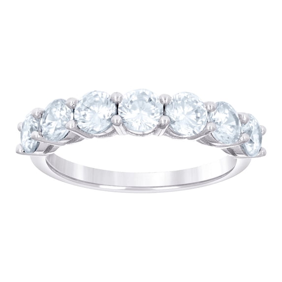 925 Sterling Silver Womens Cubic Zirconia Single Row CZ Wedding Band Ring 4mm Wide Size 8 Wedding Band for Women and Men